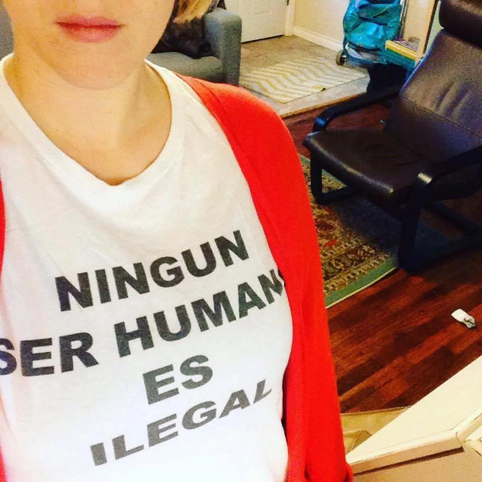 no human being is illegal. tshirt from philaprints . 