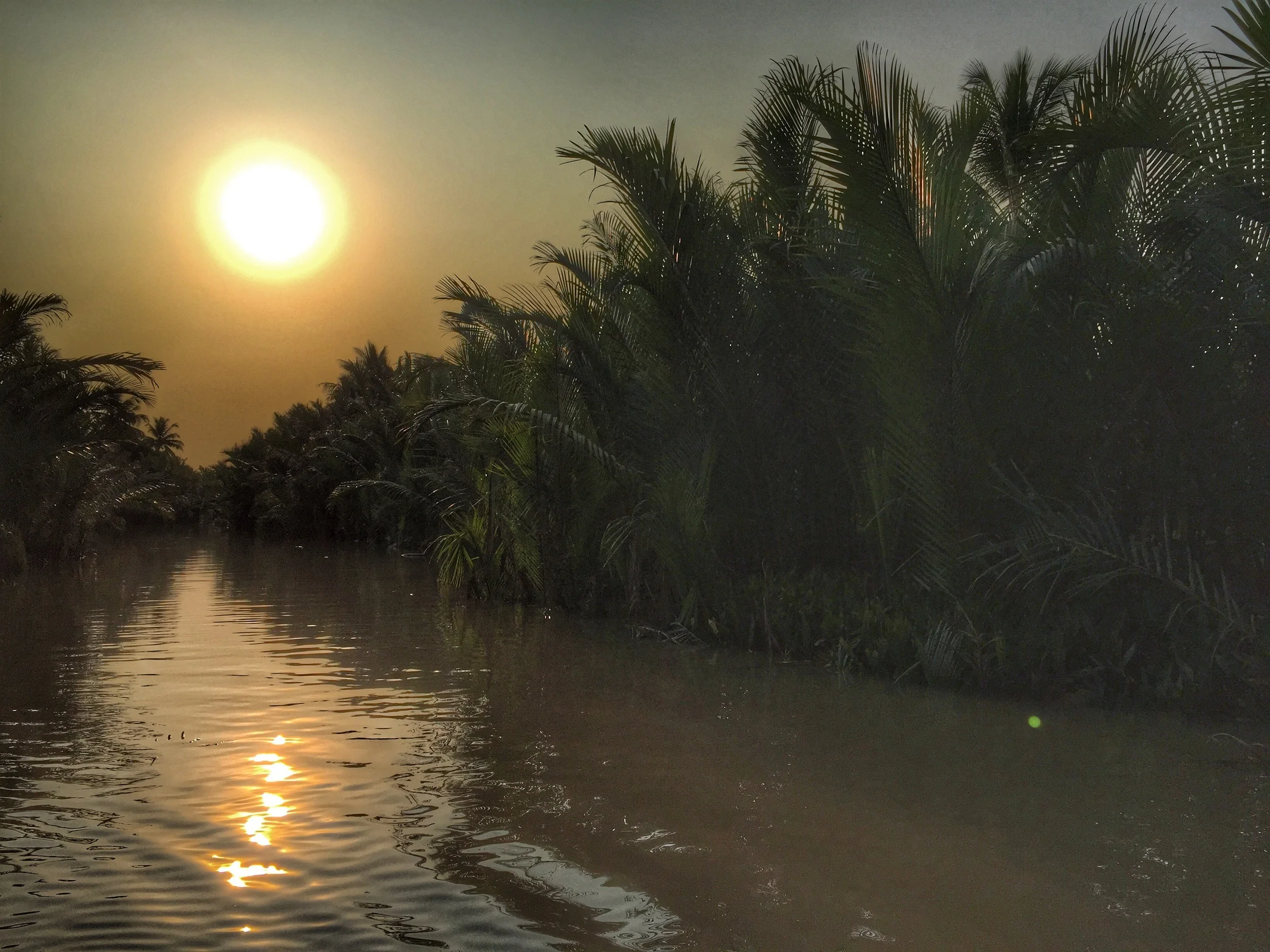 Sunset on the Mekong delta.