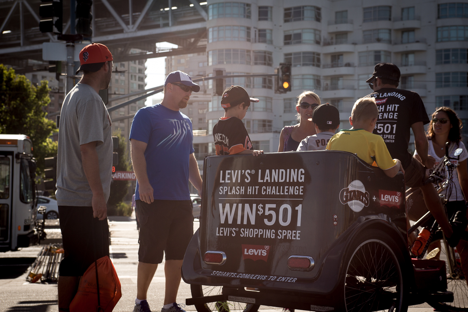 A Pedicab Gleams in the Sun