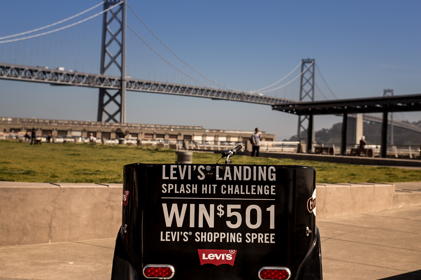A Pedicab & The San Francisco Bay Bridge