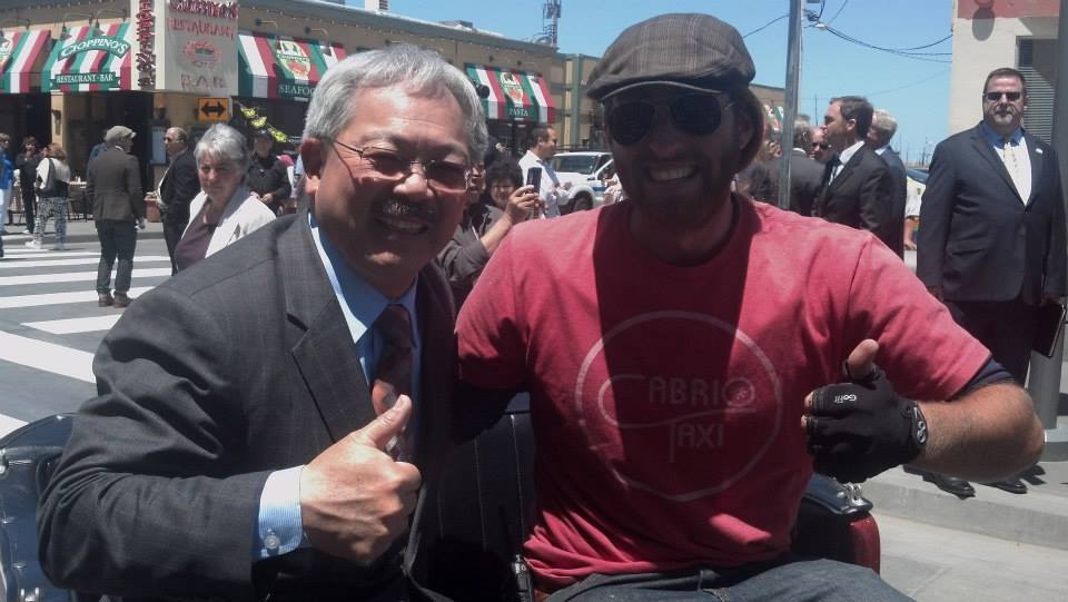 Pedicab Operator with the Mayor