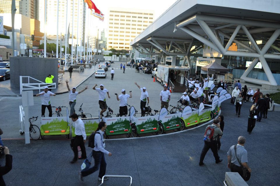 Pedicabs at Moscone Center for Greenbuild 2012