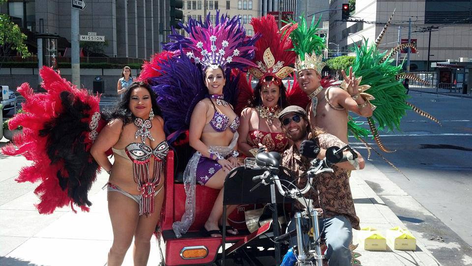 Pedicab Operator at Pride Parade