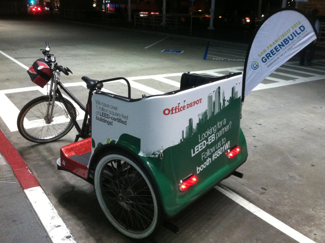 Greenbuild Pedicab w/ Banner