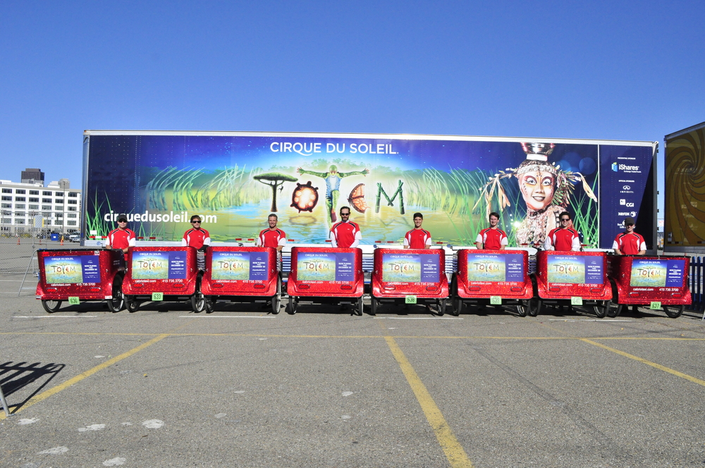 The Branded Pedicabs of Cirque Du Soleil