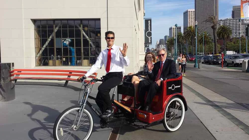 Mike Holly brings guests to the The Exploratorium Gala