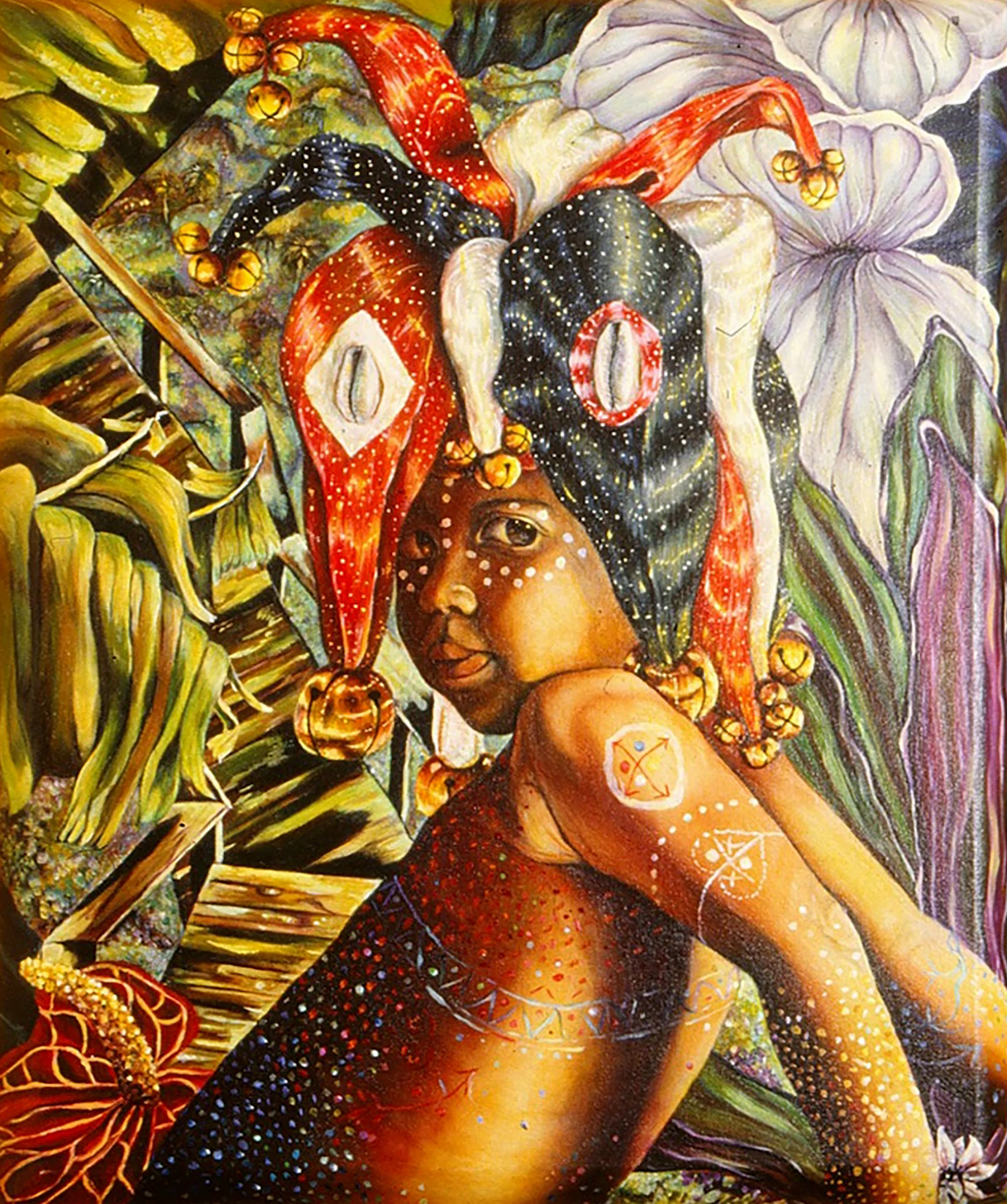Eleggua at the Cross Roads 2000, oil on canvas 24” x 20”