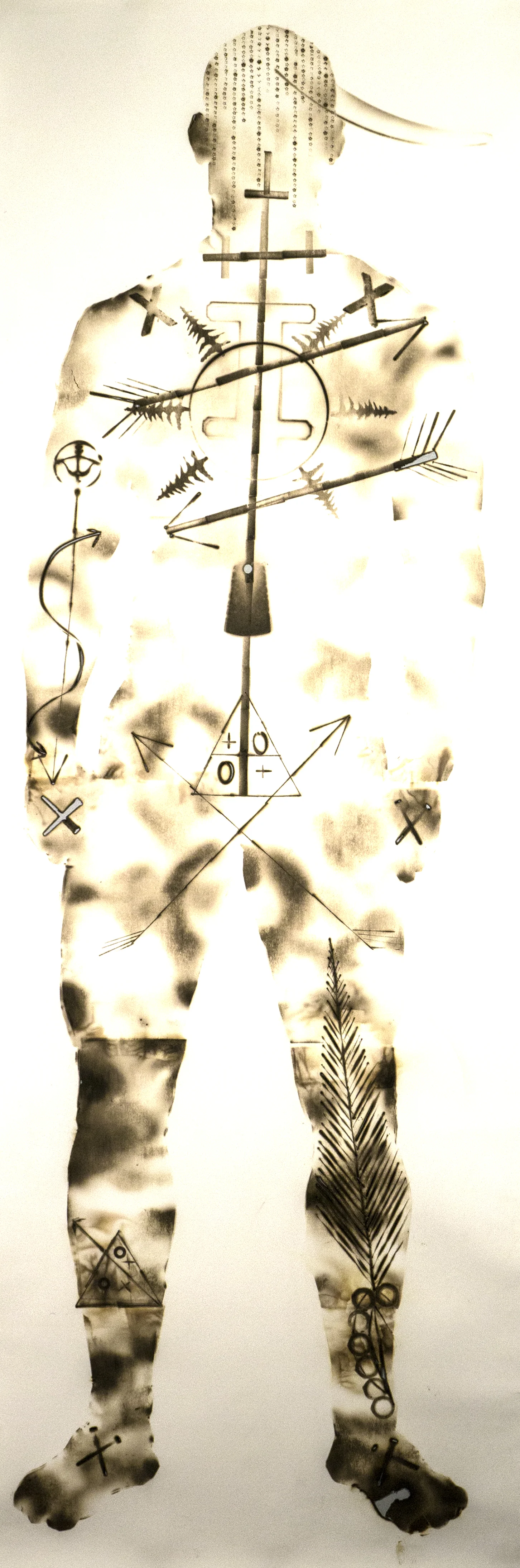 Fight Fire With Fire, 2015, burning on paper, 6 feet x 24"