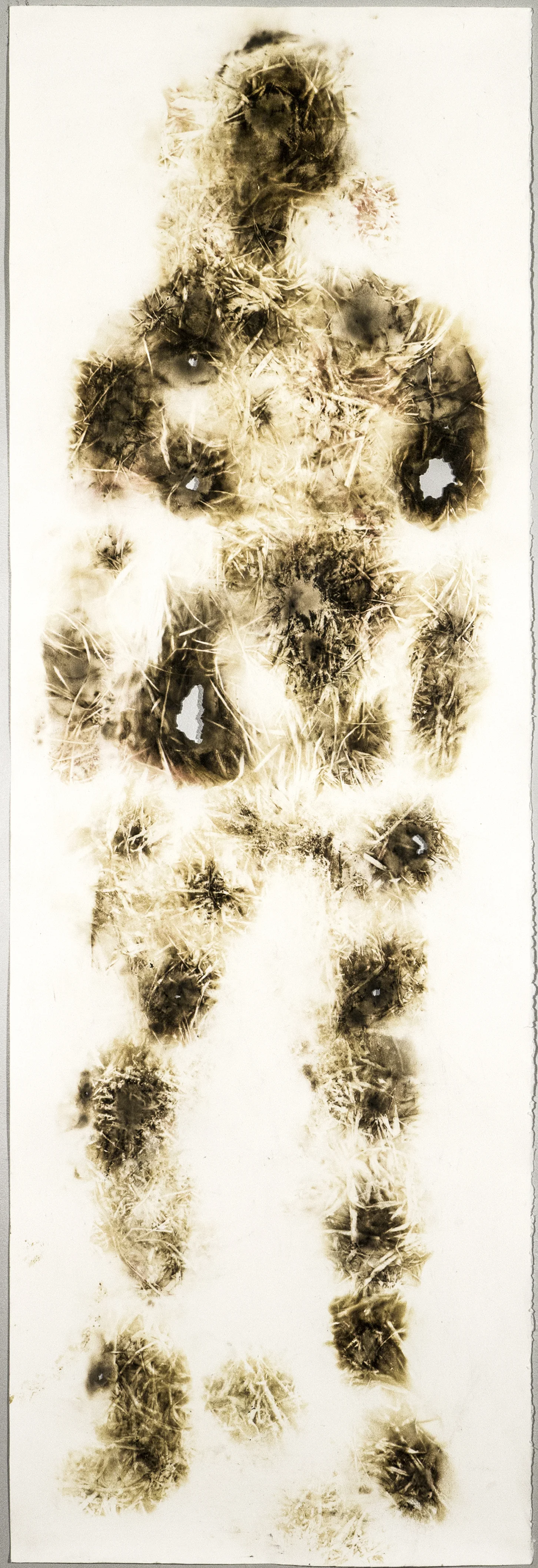 Sheer Energy , 2015, burning on paper, 6 feet x 24"