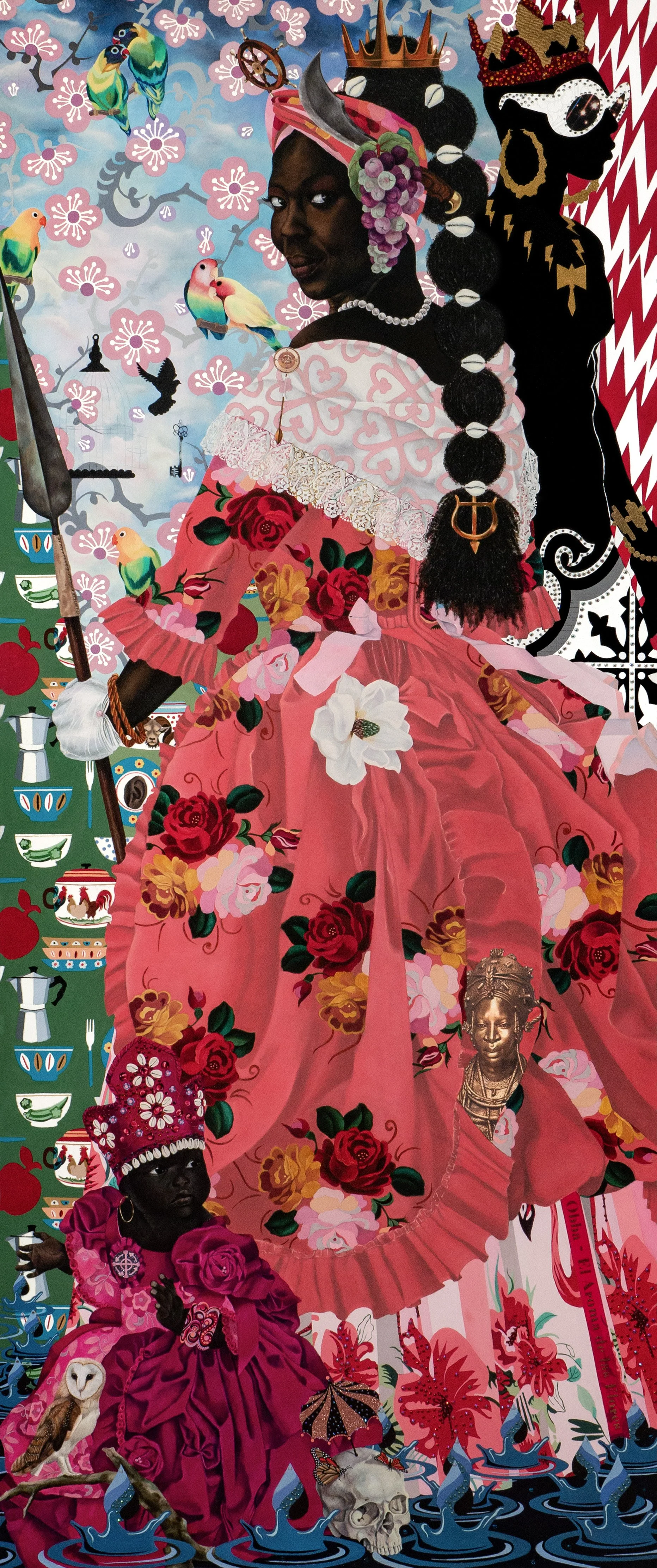  Obba – EL Aroma de Las Flores 2022 oil on paper, mixed media 30”x 6 ft.  