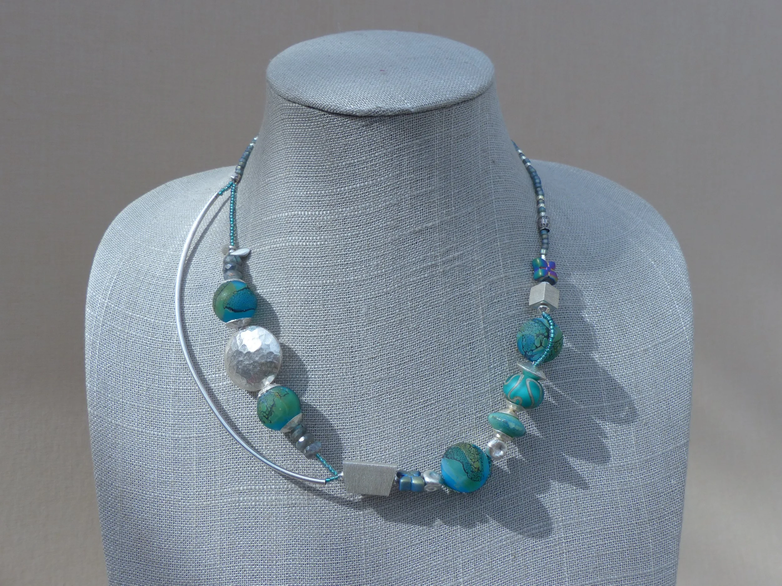Sterling Silver and Artist-made Glass