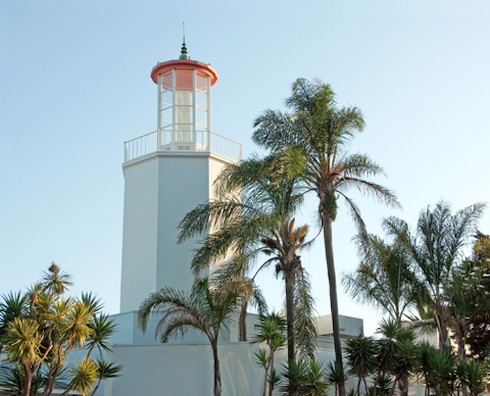 Santa Barbara Lighthouse on Butterfly Beach