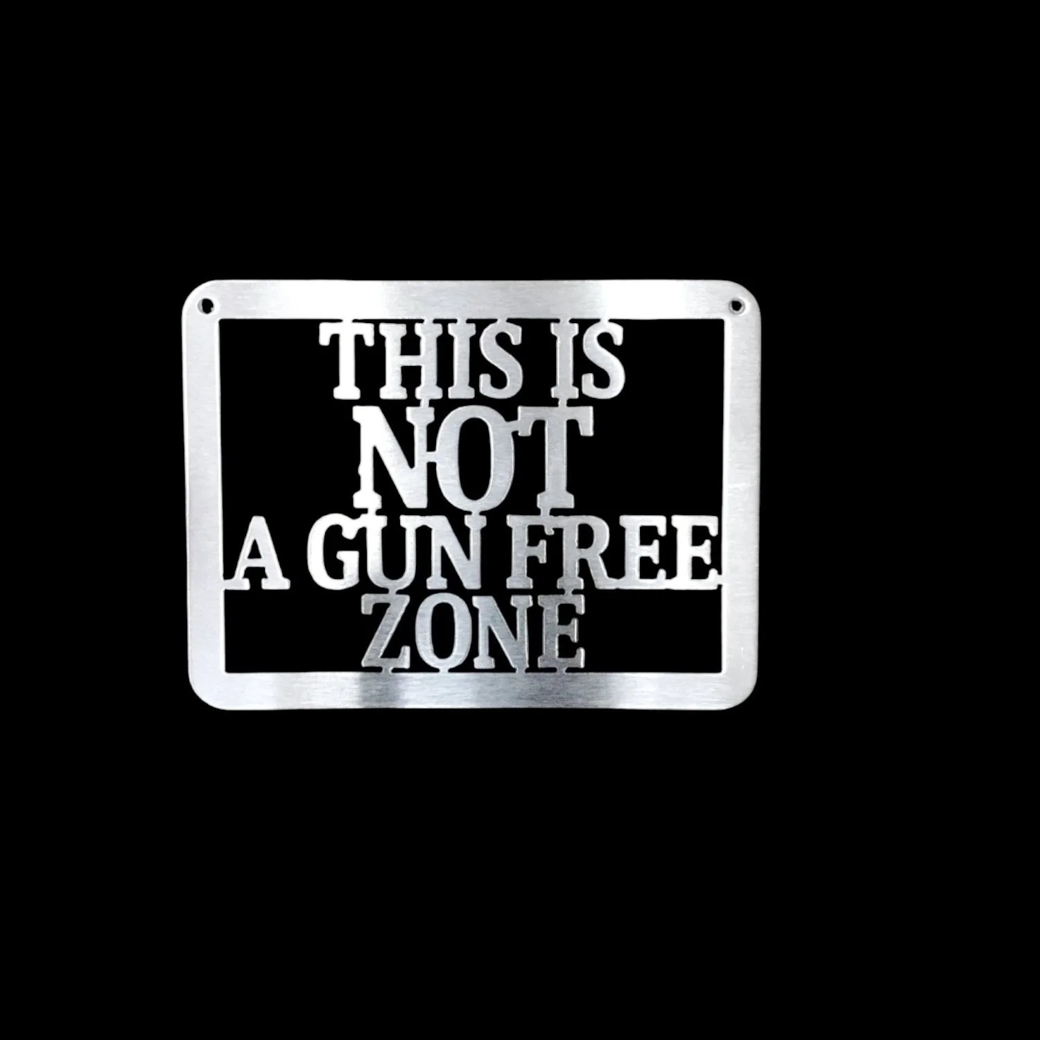 This Is Not A Gun Free Zone metal sign