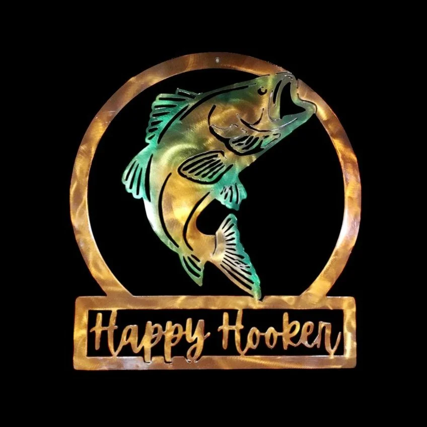 Happy Hooker Metal Sign Powder Coated