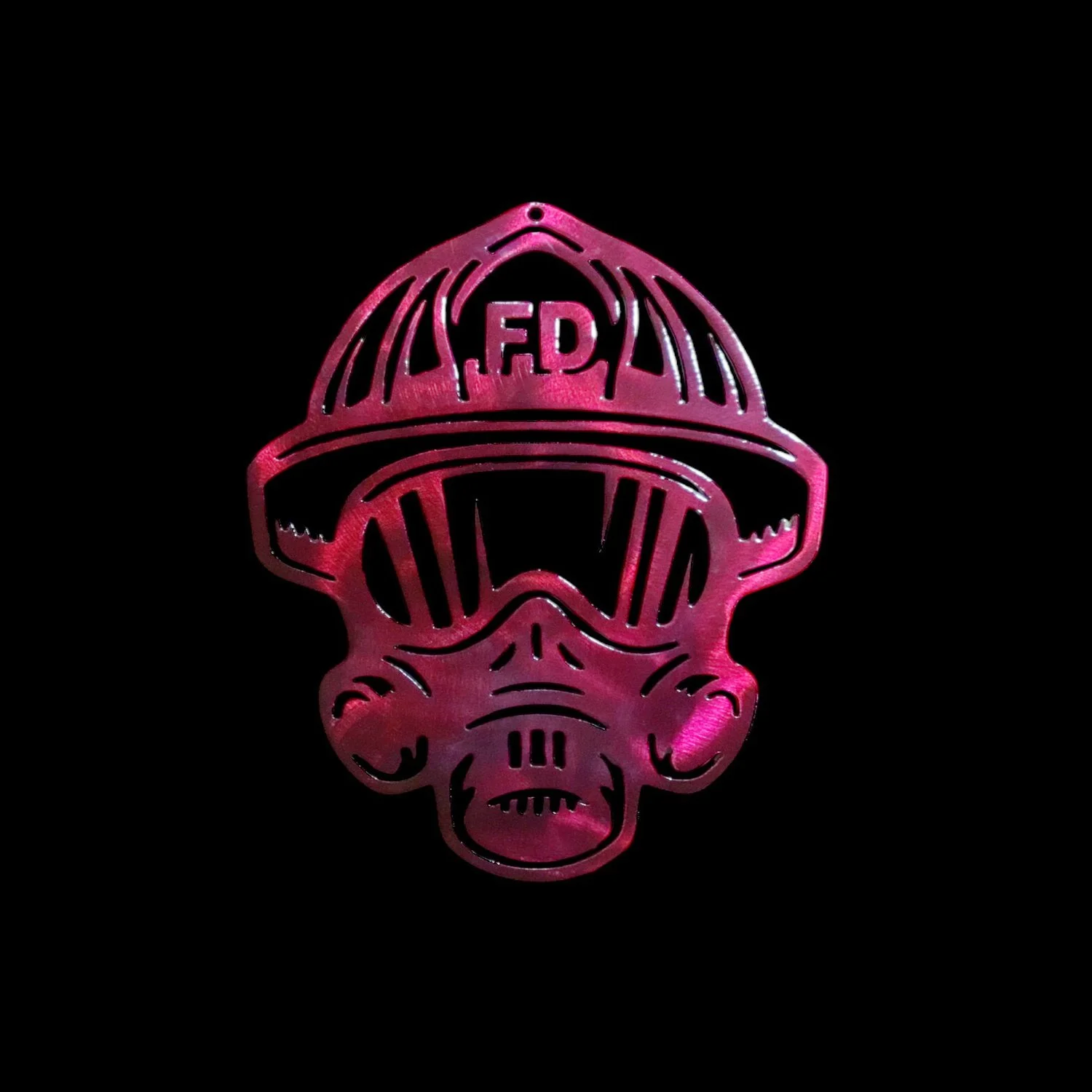 Firefighter Image Metal Sign Powder Coated