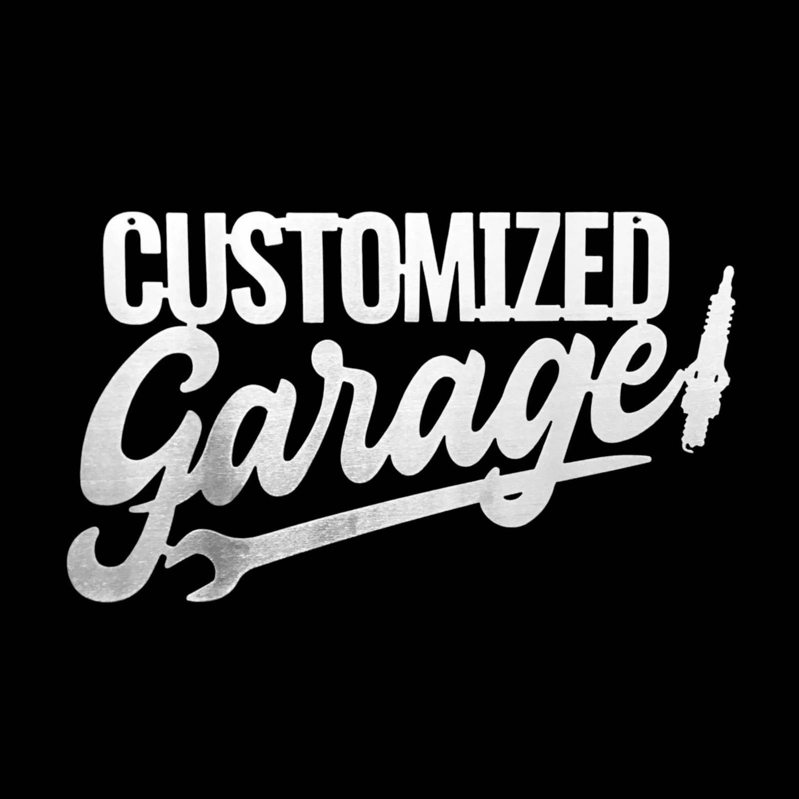 Customized Garage Script Metal Sign