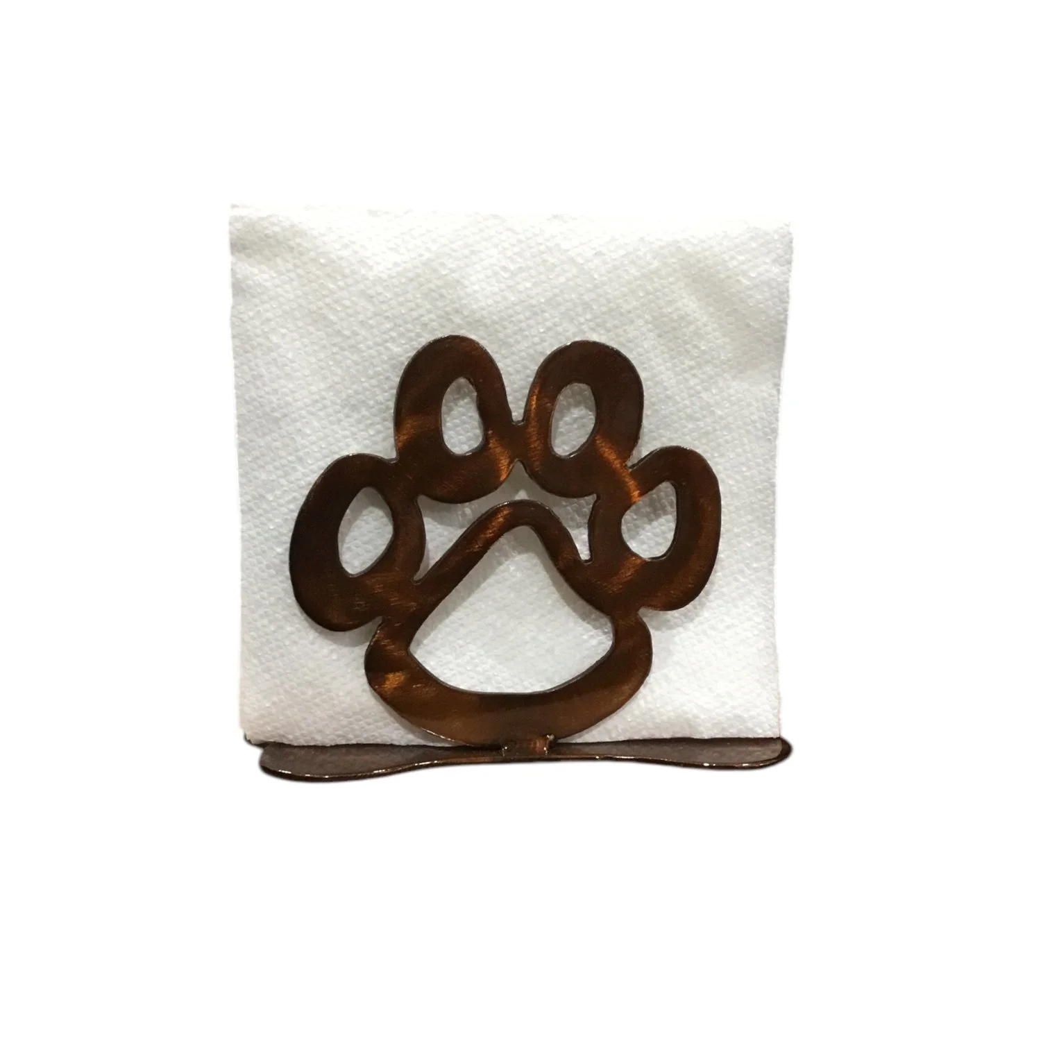 Paw print metal napkin/letter holder