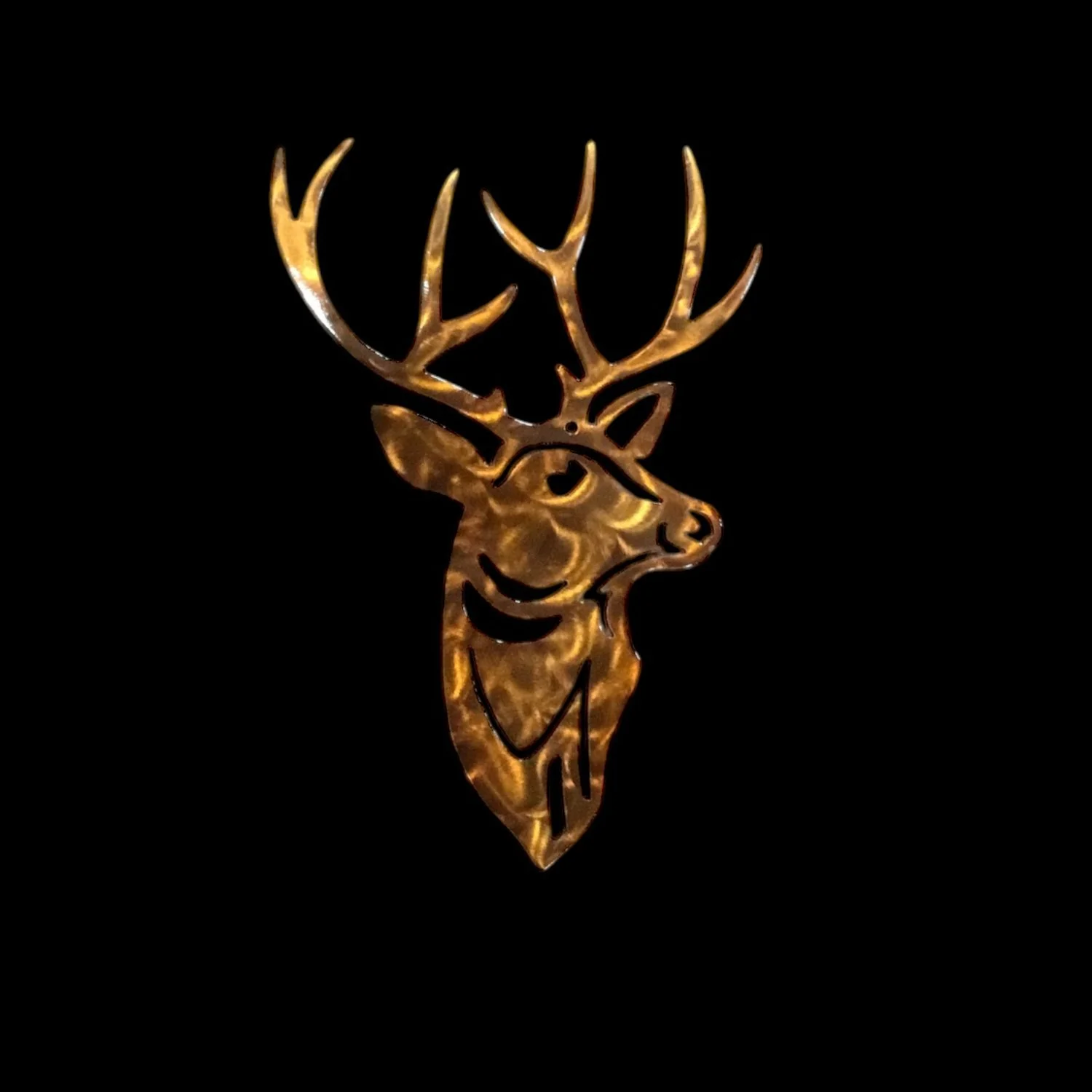 Deer Head Metal Sign