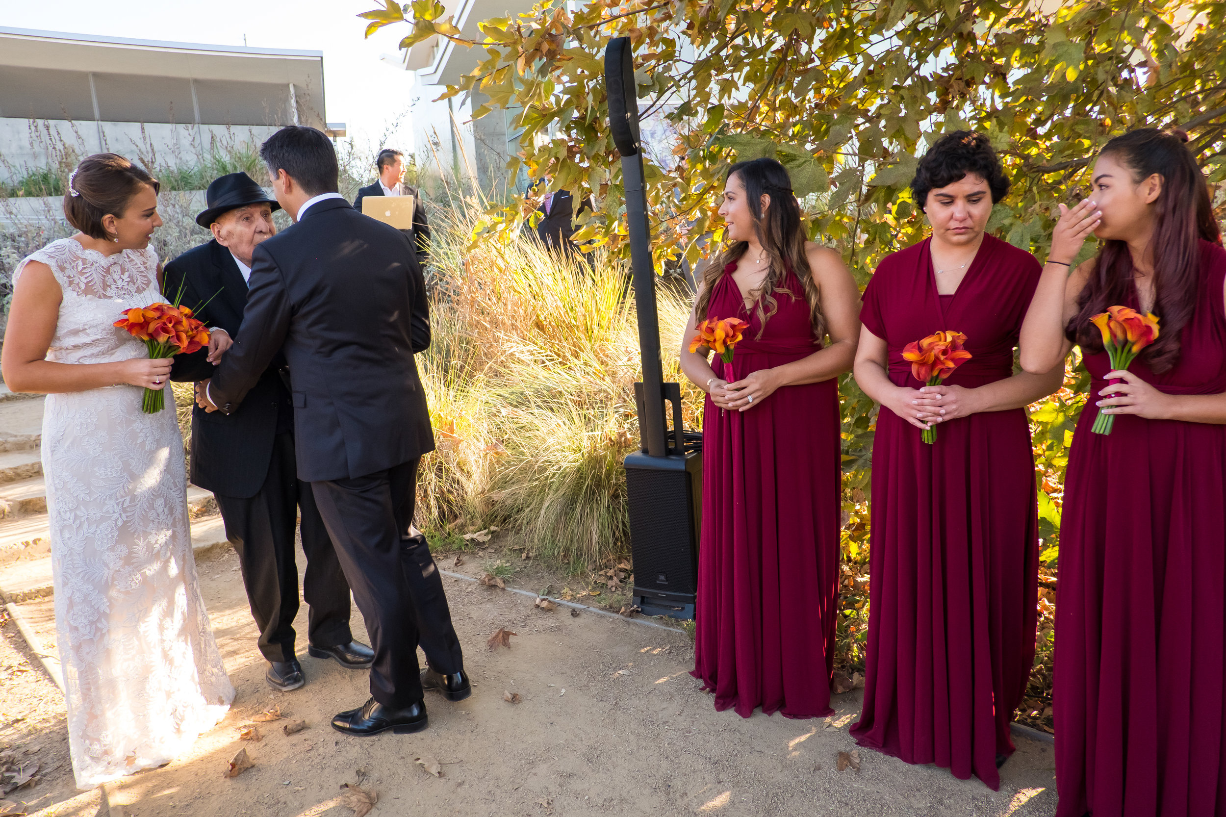 Los Angeles documentary style photography of a wedding entourage