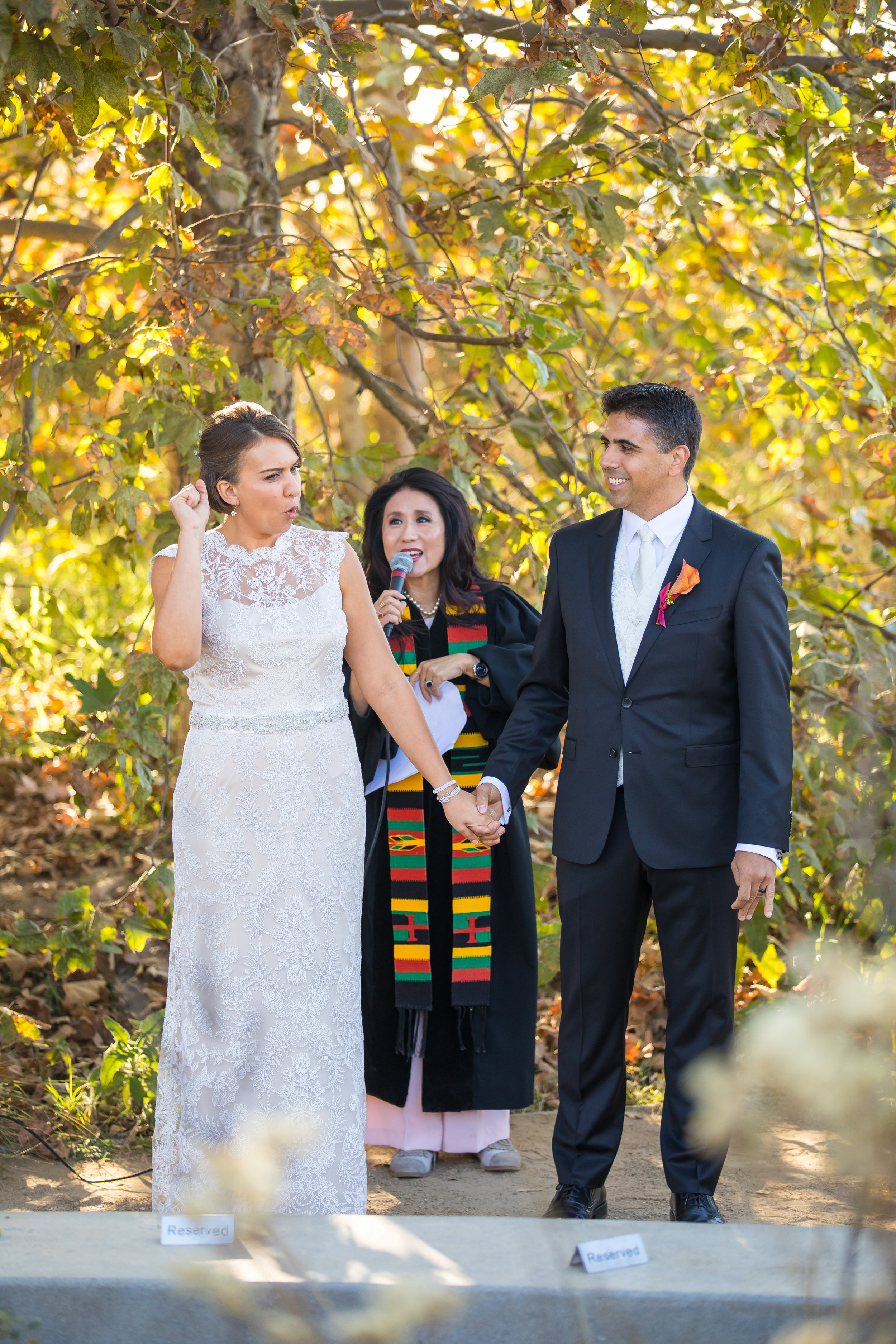 Wedding ceremony photojournalistic photos near Los Angeles, California