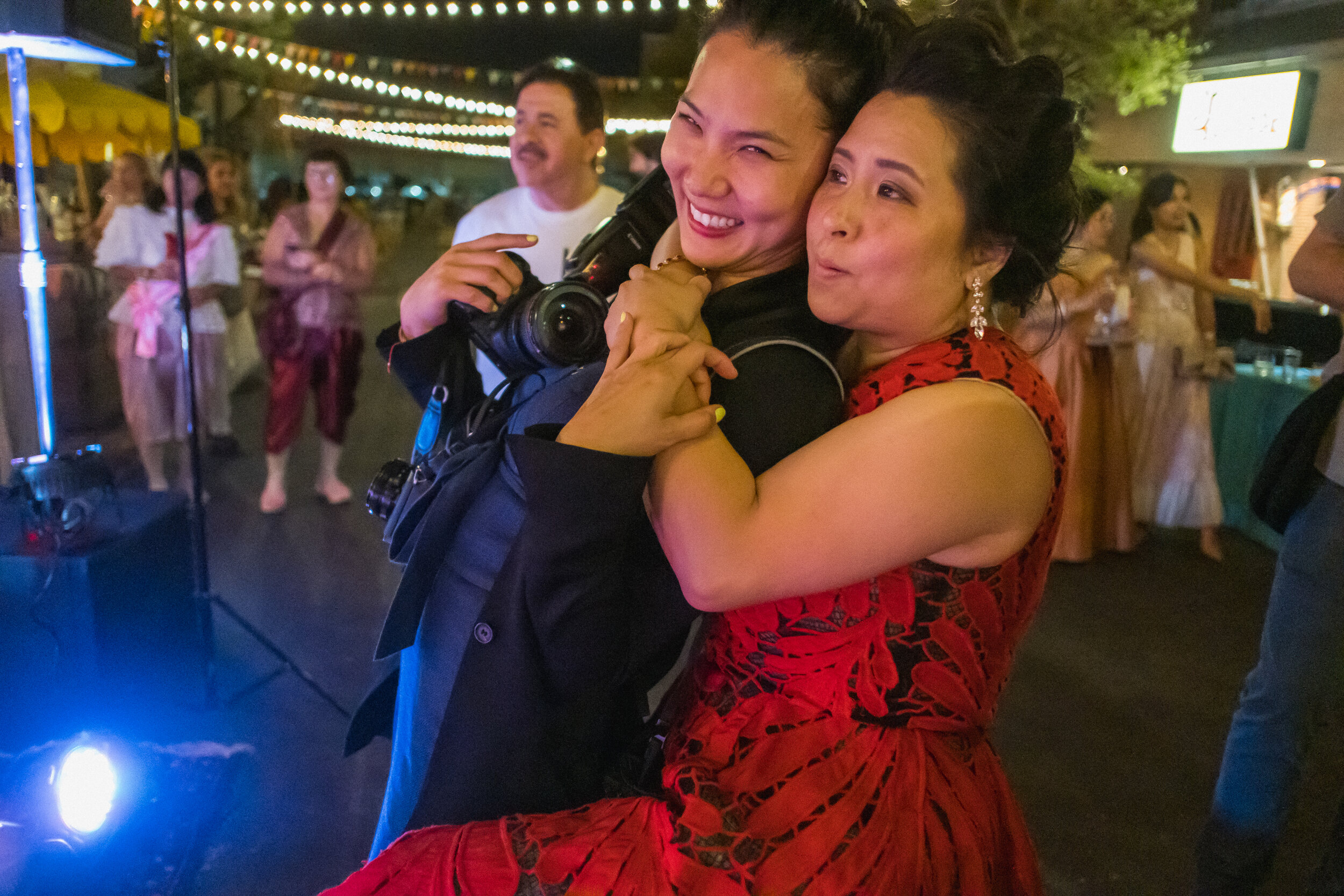 Vanda - the bride - was the coolest and she wore a red dress for her wedding! <3