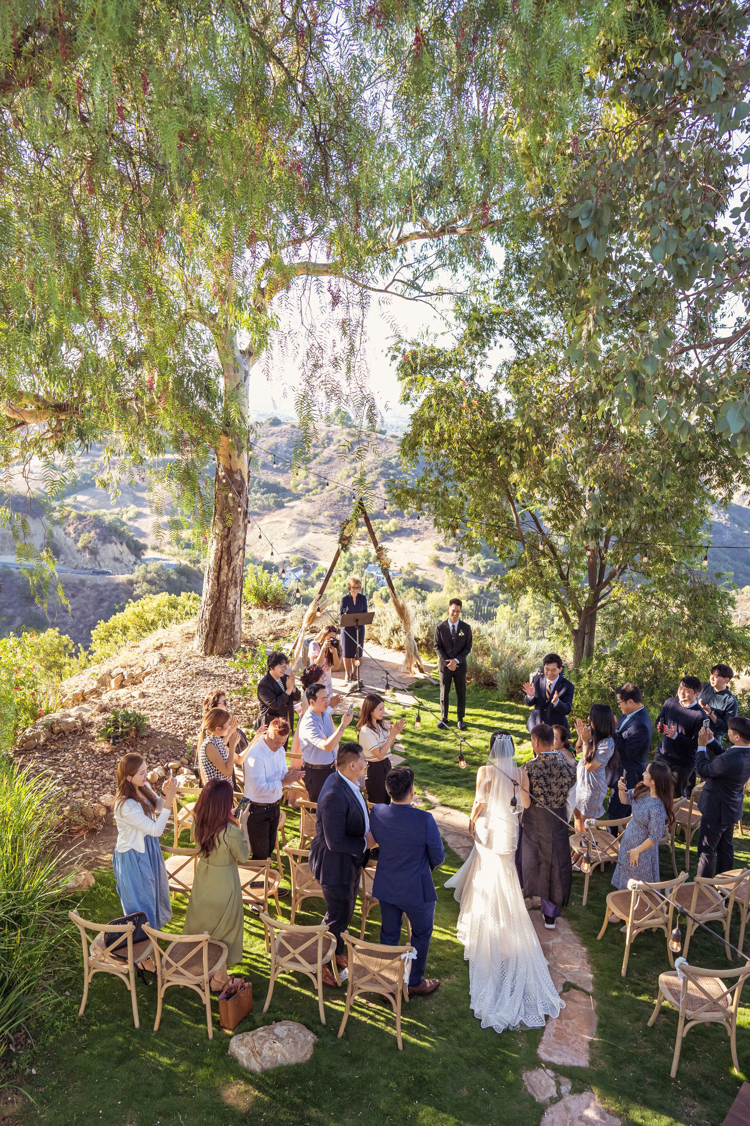 intimate wedding elopement photography los angeles topanga canyon diy wedding backyard wedding