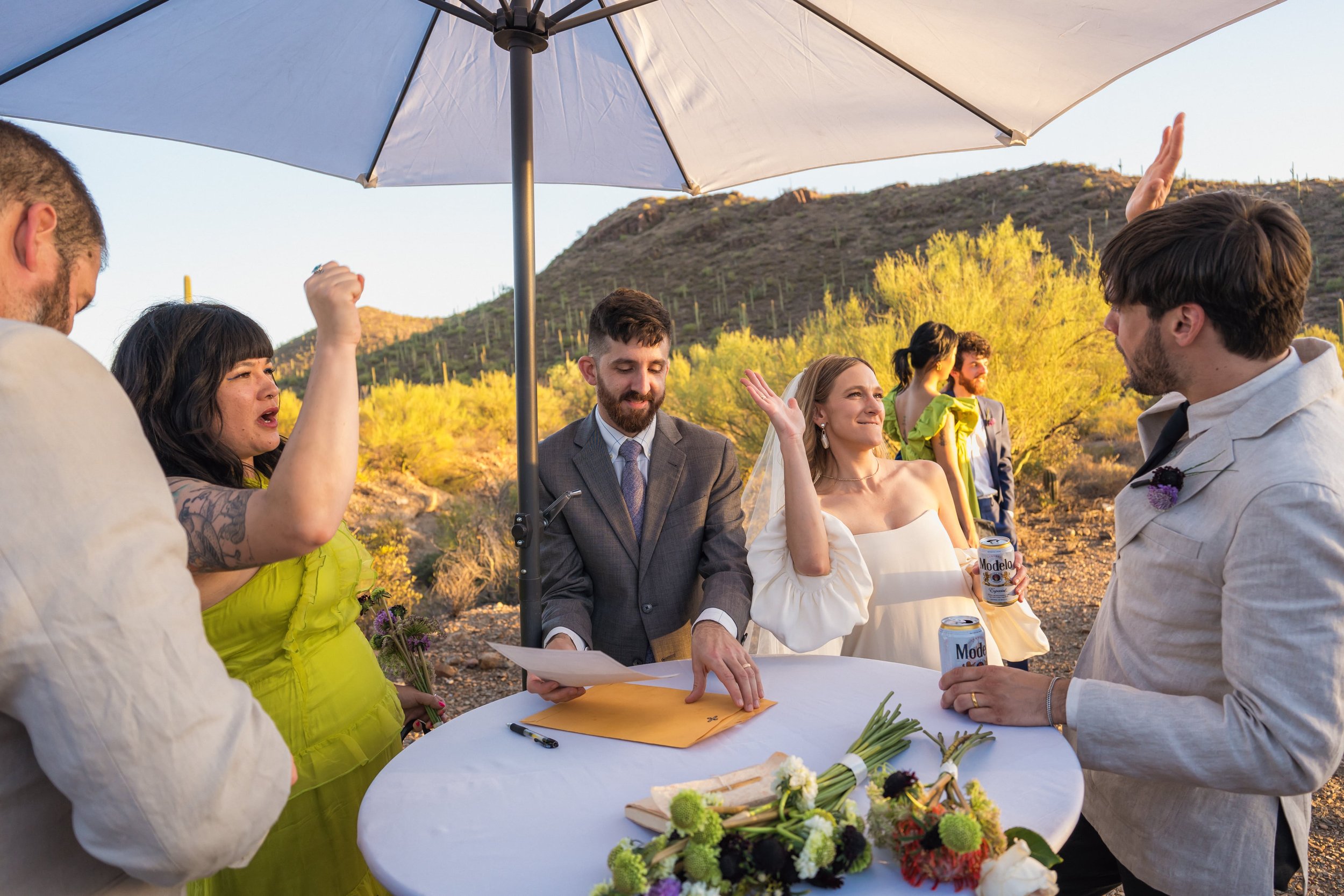 Tucson Mountain Park Arizona Wedding, Saguaro cactus 