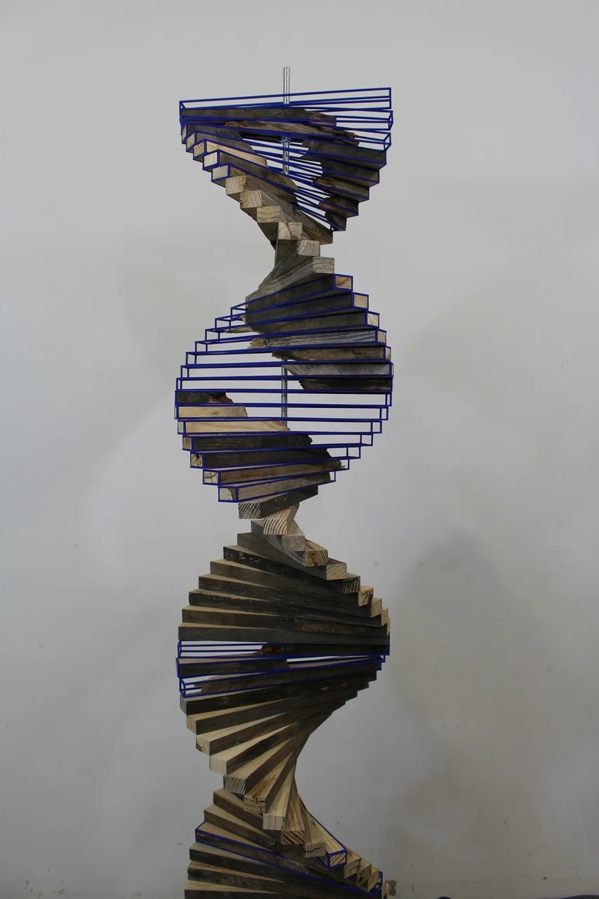 Untitled, 2015 Reclaimed Wood, PLA & Steel 70 x 15.5 x 15.5 in.