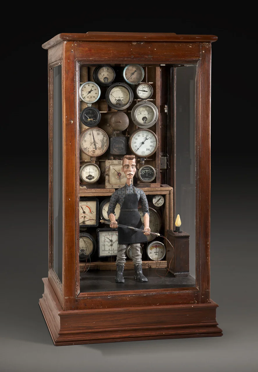 Contrivance , 2008 Mixed Media with Electric Motor 19 x 34 x 19 in.
