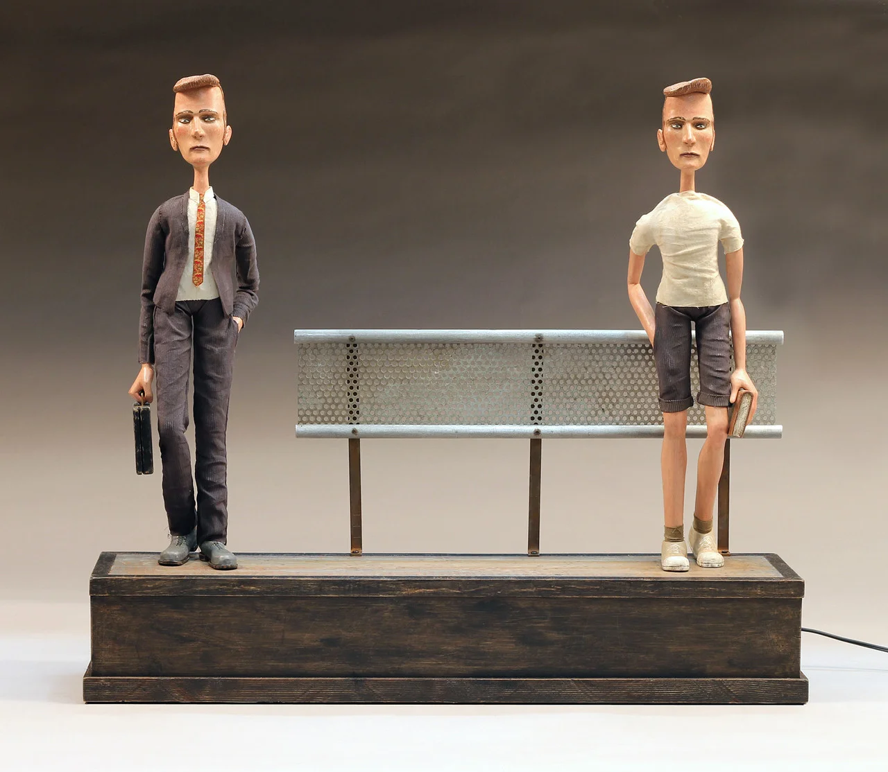 Doppleganger , 2012 Mixed Media with Electric Motor 30 x 26 x 8 in.