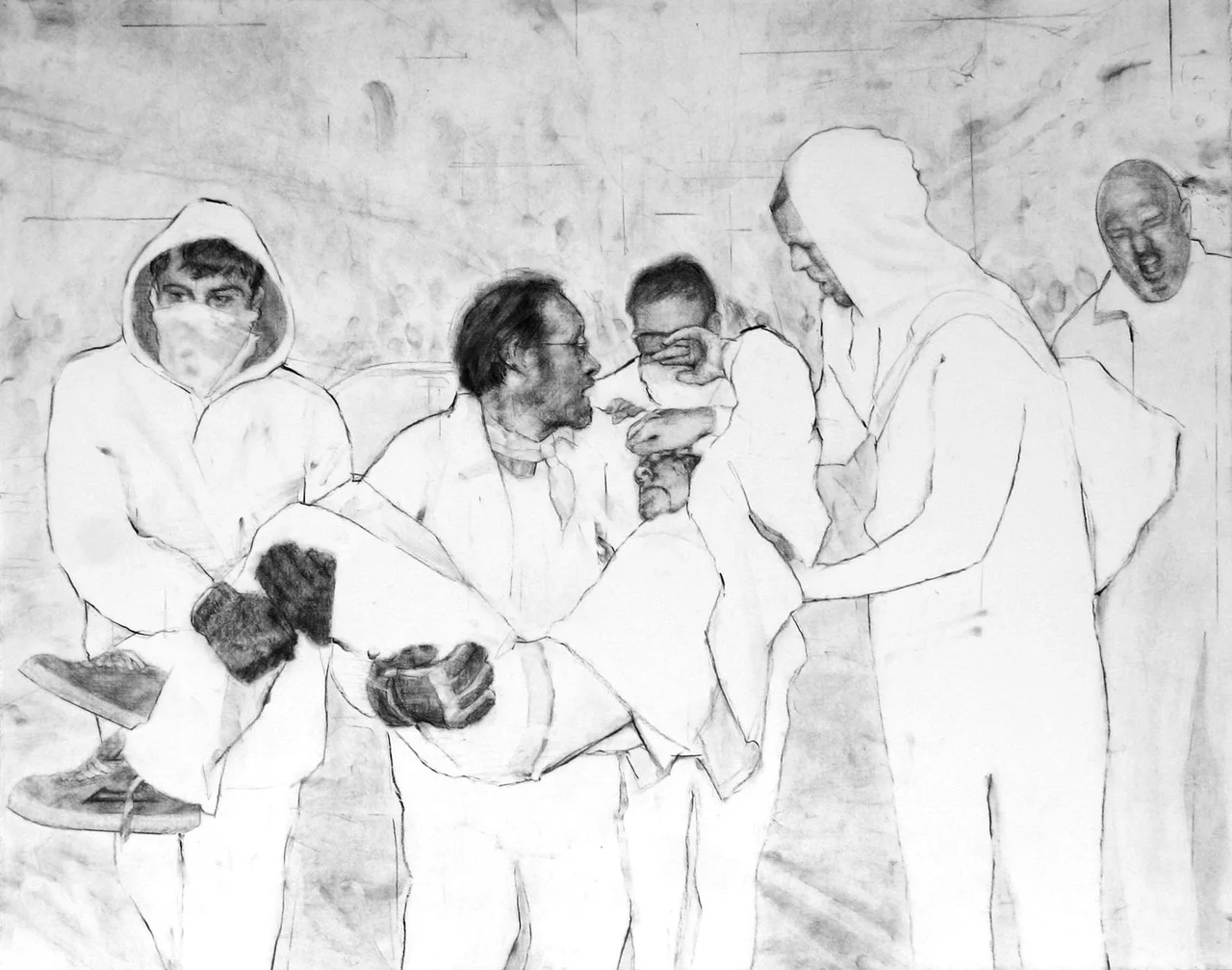 Oakland , 2011 Charcoal on Paper 30 x 38 in. 
