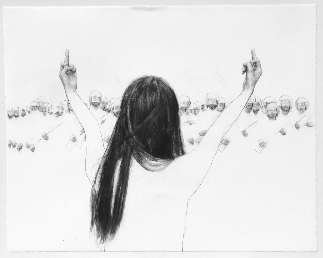 November 9, 2011 Charcoal on Paper 30 x 38 in. 