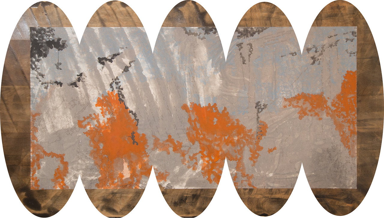Came Apart Came Together , 2014 Wood, Paper, Graphite, Ink, Paint 86 x 48 x 1 in.