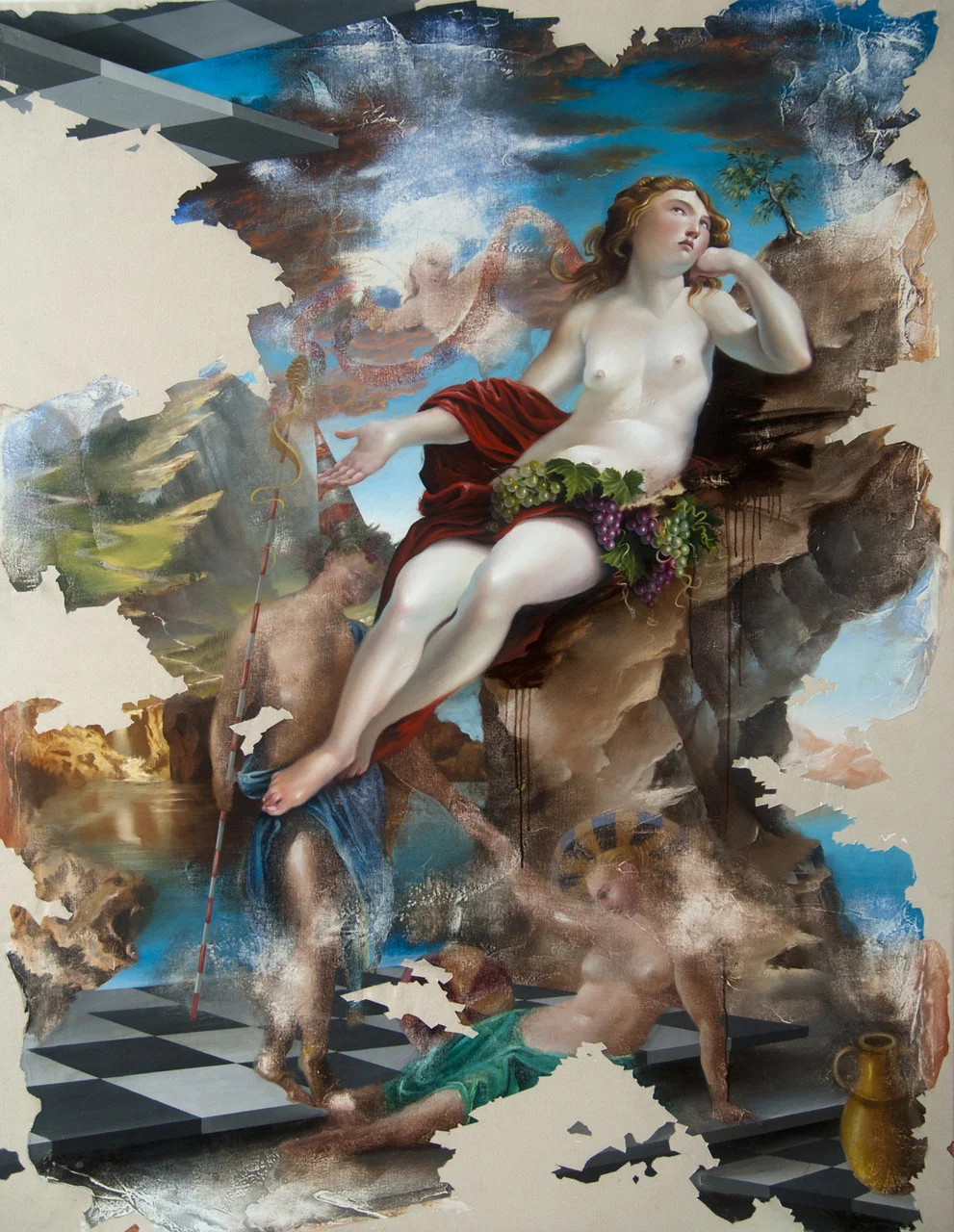 Learn from the Classics , 2015 Oil on Canvas 78 x 60 in. 
