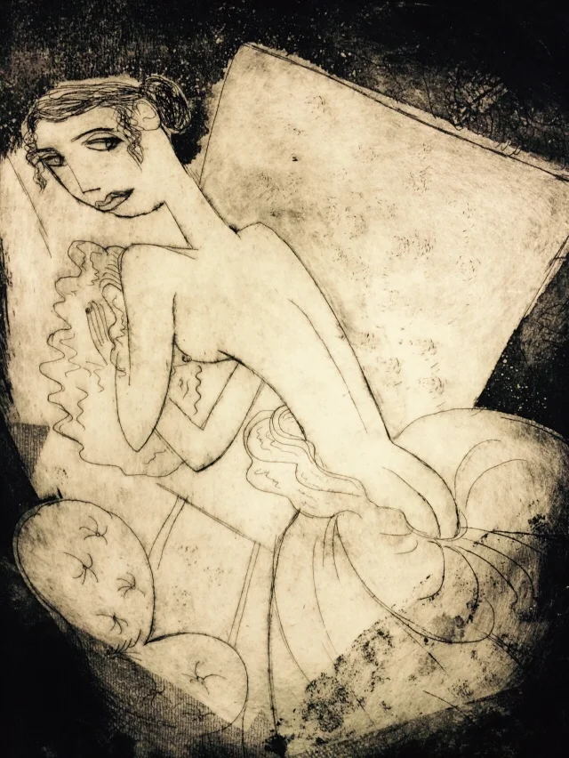 Whore of Babylon , 2014 Soft Ground Etching with Spit Bite 24 x 36 in.