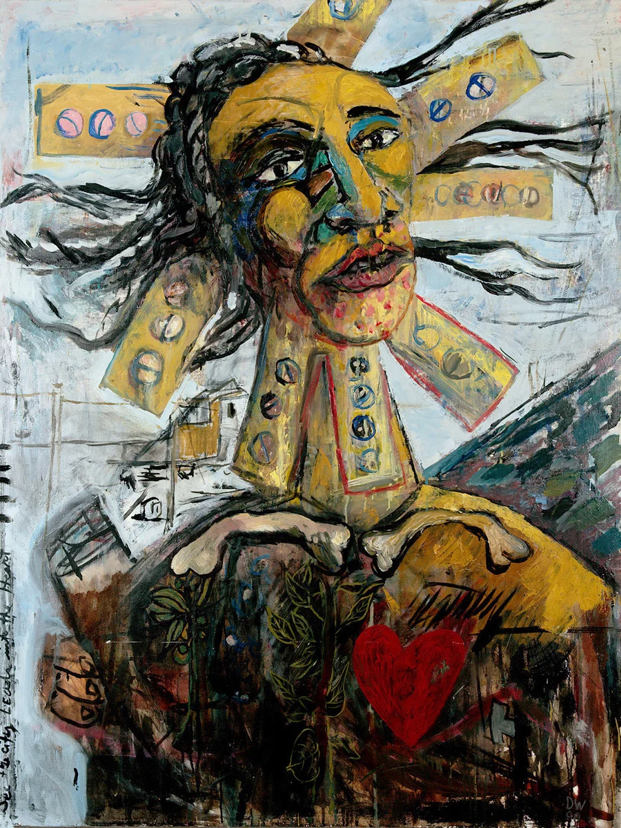 Urban Shaman , 1991 Oil on Canvas 50 x 38 in. 
