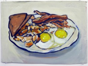 Breakfast, 2010 Acrylic on Cardboard 14 x 18 in. 