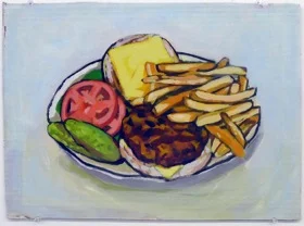 Lunch, 2010 Acrylic on Cardboard 14 x 18 in.