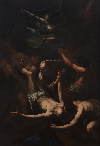 The Martyrdom of Saint Peter Oil on Canvas 114 1/2 x 76 inches