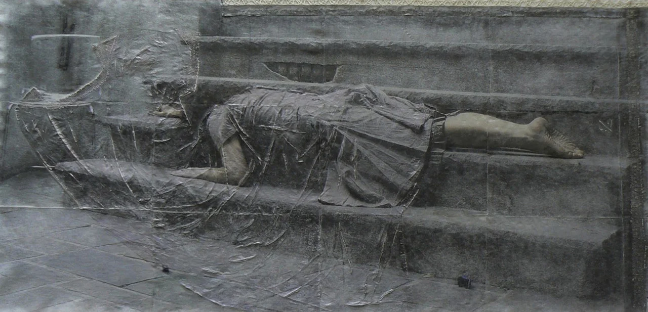 New York VI , 2015 Fabric, Clothes, Photo on Paper 32 x 66 in. 