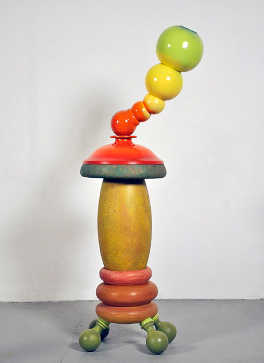 Sentinel #15 , 2011 Stone, concrete, metal, paint 41 x 13 x 24 in. 