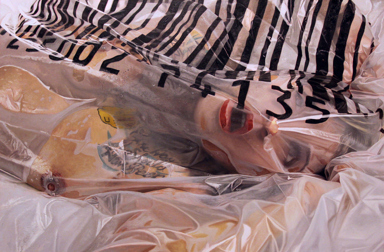 Packaged Series: Strip Loin , 2014 Oil on panel 20 x 30 in. 