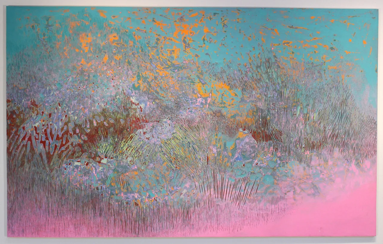 Wildfire , 2014 Acrylic on panel 48 x 77 in. 