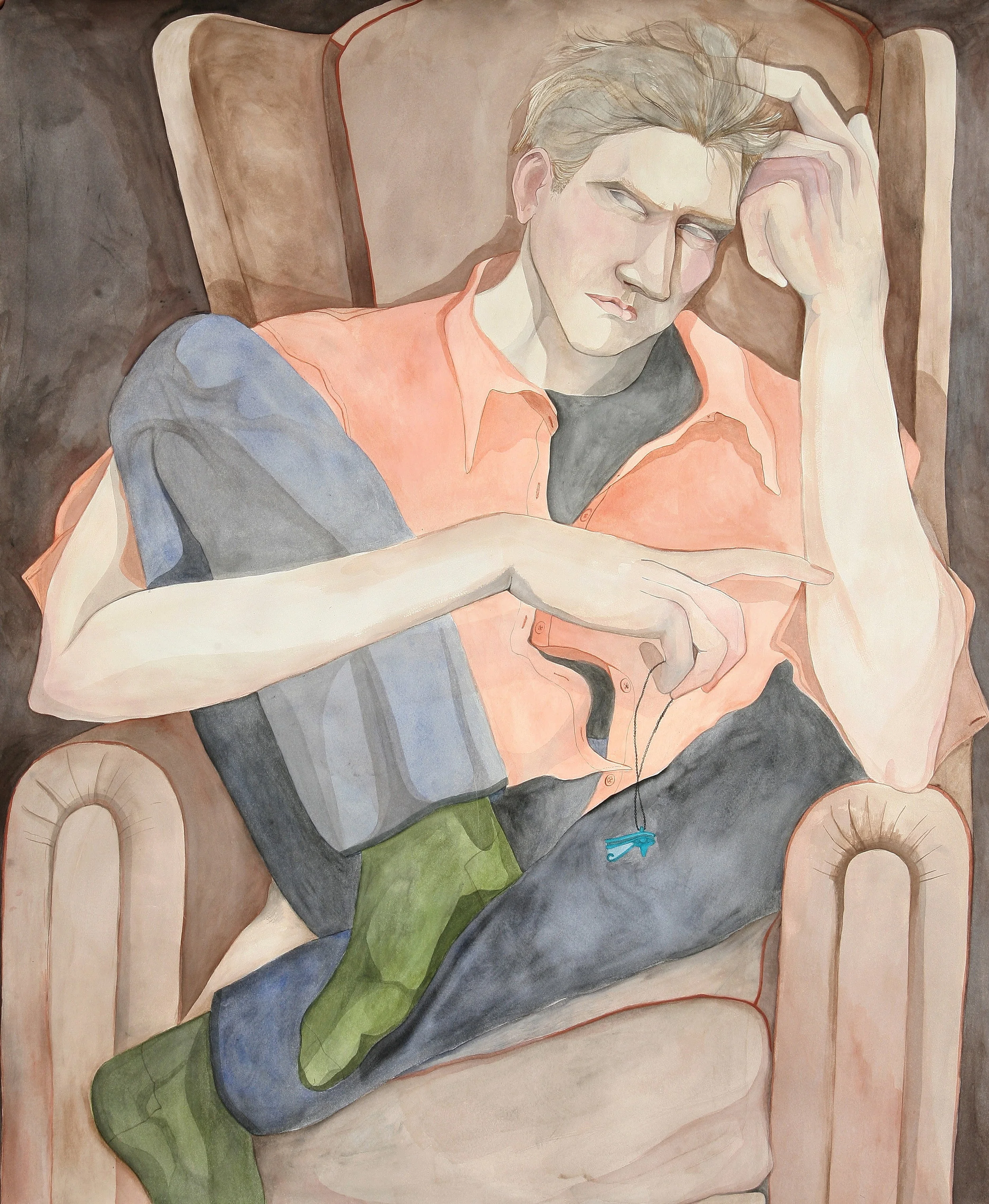 William Brickel An Obscure Thought , 2019 watercolour on paper 121 x 103 cm 47.6 x 40.5 in