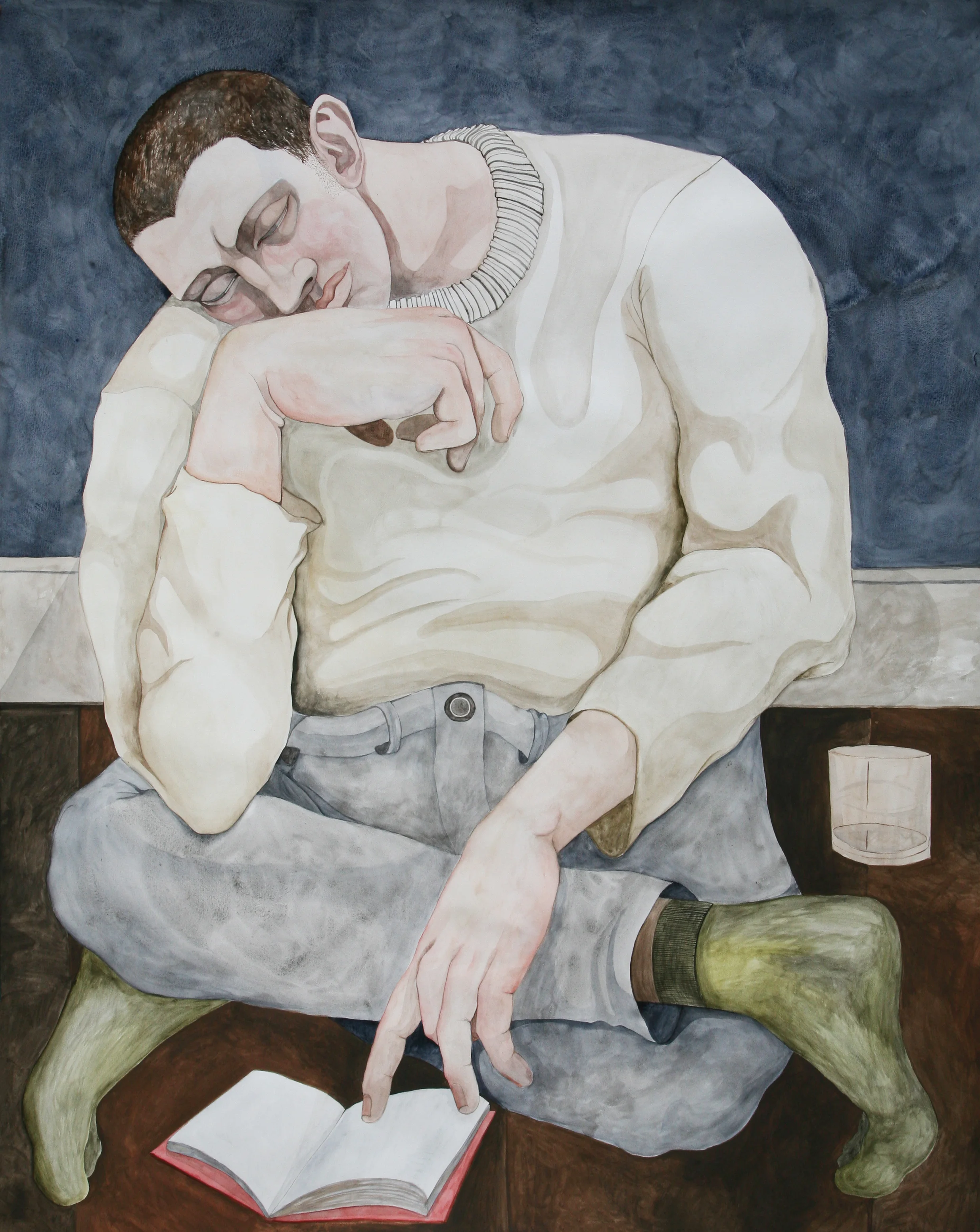 William Brickel Thinking of the Next , 2019 watercolour on paper 152 x 122 cm 59.8 x 48 in