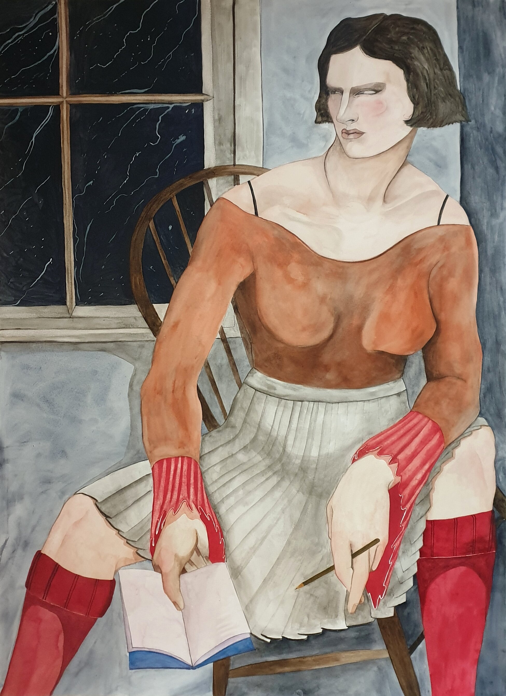 William Brickel The Strong Storm, 2019 watercolour on paper 105 x 76 cm 41.3 x 29.9 in