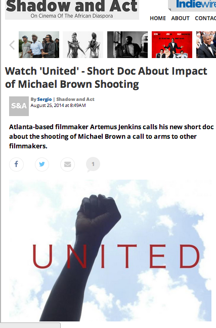Shadow and act feature for "UNITED"