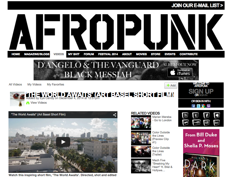 AFROPUNK Feature for "The world awaits"