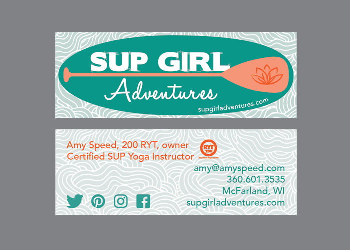 SUP Girl Adventures business card