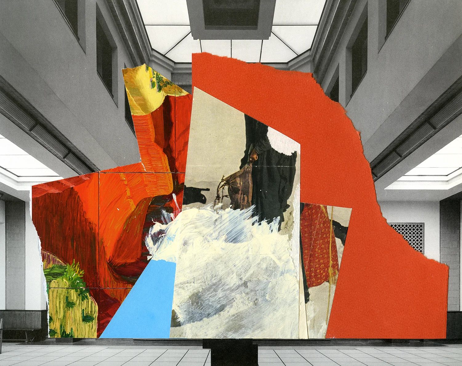 PAPER COLLAGE & ACRYLIC